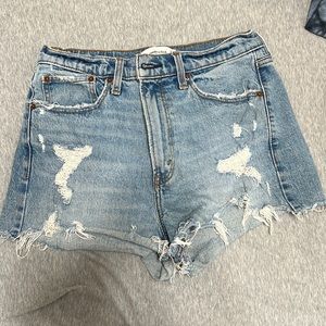 A&F High Waisted Jean Shorts